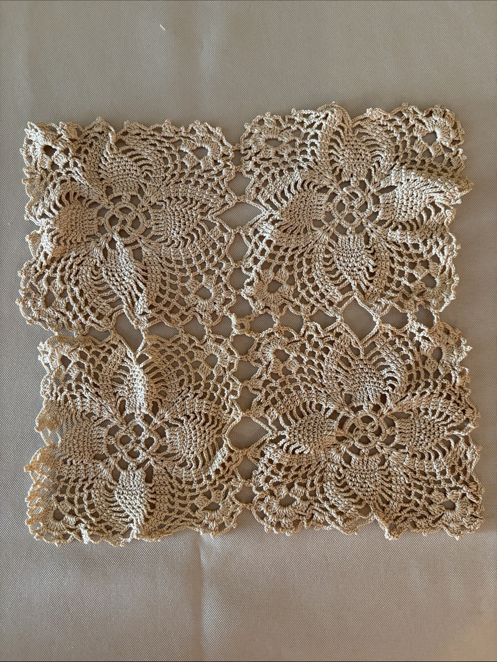 Vintage Crochet Centerpiece Furniture Cover handmade